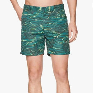 Scotch & Soda Men's Standard Medium Length Swimshort in green Print NWT XL